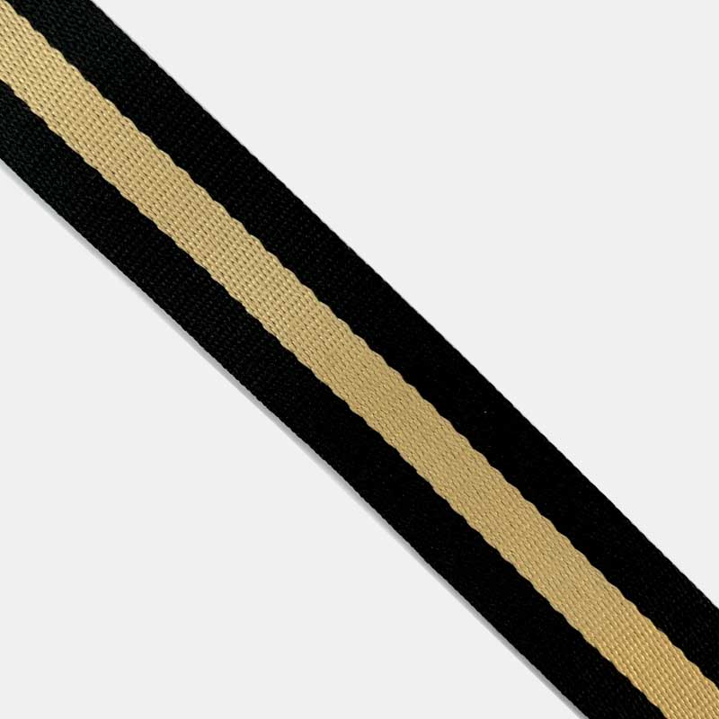Gjordbånd 30 mm sort/beige