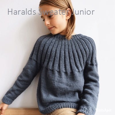 Haralds sweater Junior fra PetiteKnit (Opskrift i fysisk papirudgave) - KreStoffer