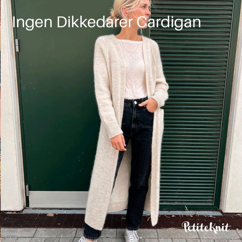 Ingen Dikkedarer Cardigan fra PetiteKnit (Opskrift i fysisk papirudgave) - KreStoffer