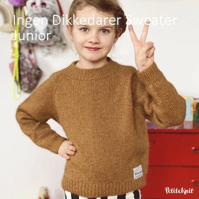Ingen Dikkedarer Sweater Junior fra PetiteKnit (Opskrift i fysisk papirudgave) - KreStoffer