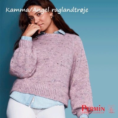 Kamma & Angel raglan bluse fra Permin - KreStoffer