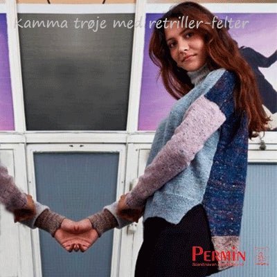 Kamma loosefit sweater med slids fra Permin - KreStoffer
