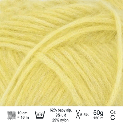KOS garn fra Sandnes Garn farve Lys sunny lime KOS9512 - KreStoffer