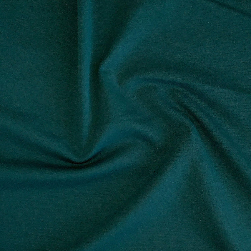 Kraftig ensfarvet viscose jersey, flaskegrøn - KreStoffer