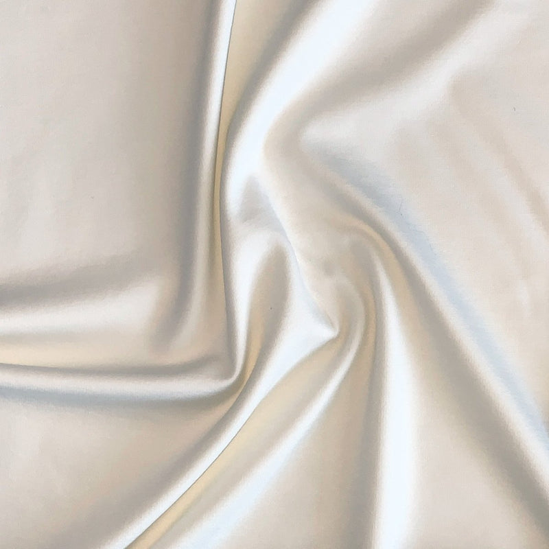 Kraftig ensfarvet viscose jersey, råhvid - KreStoffer