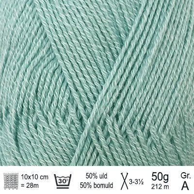 Lana Cotton 212 garn fra Hjertegarn Mint
