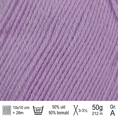 Lana Cotton 212 garn fra Hjertegarn farve Syren LACO3718 - KreStoffer