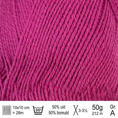 Lana Cotton 212 garn fra Hjertegarn Pink