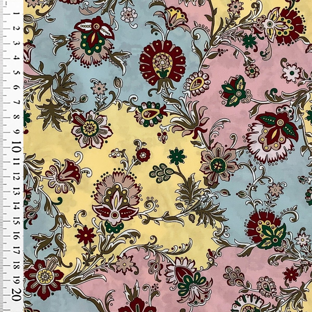 Liberty stof med royal flowers in color