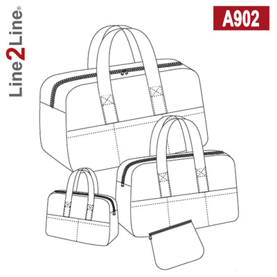 Line2Line A902 Rejse- weekendtasker, toilettaske og kosmetikpung - KreStoffer