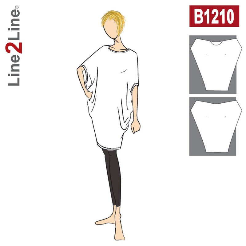 Line2Line B1210 Løs Tunika - KreStoffer