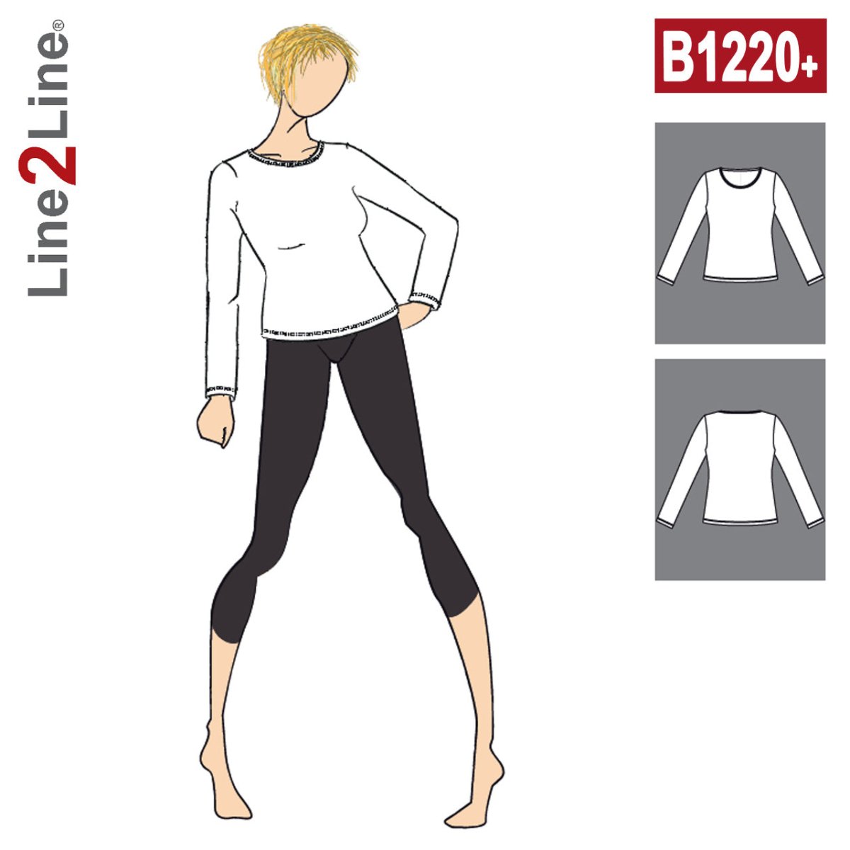 Line2Line B1220 Basis T-shirt PLUS SIZE