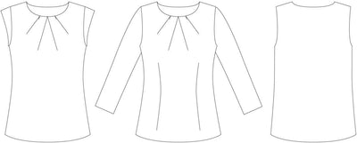 Line2Line B1223 Bluse med læg - KreStoffer