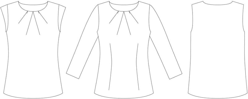 Line2Line B1223 Bluse med læg - KreStoffer