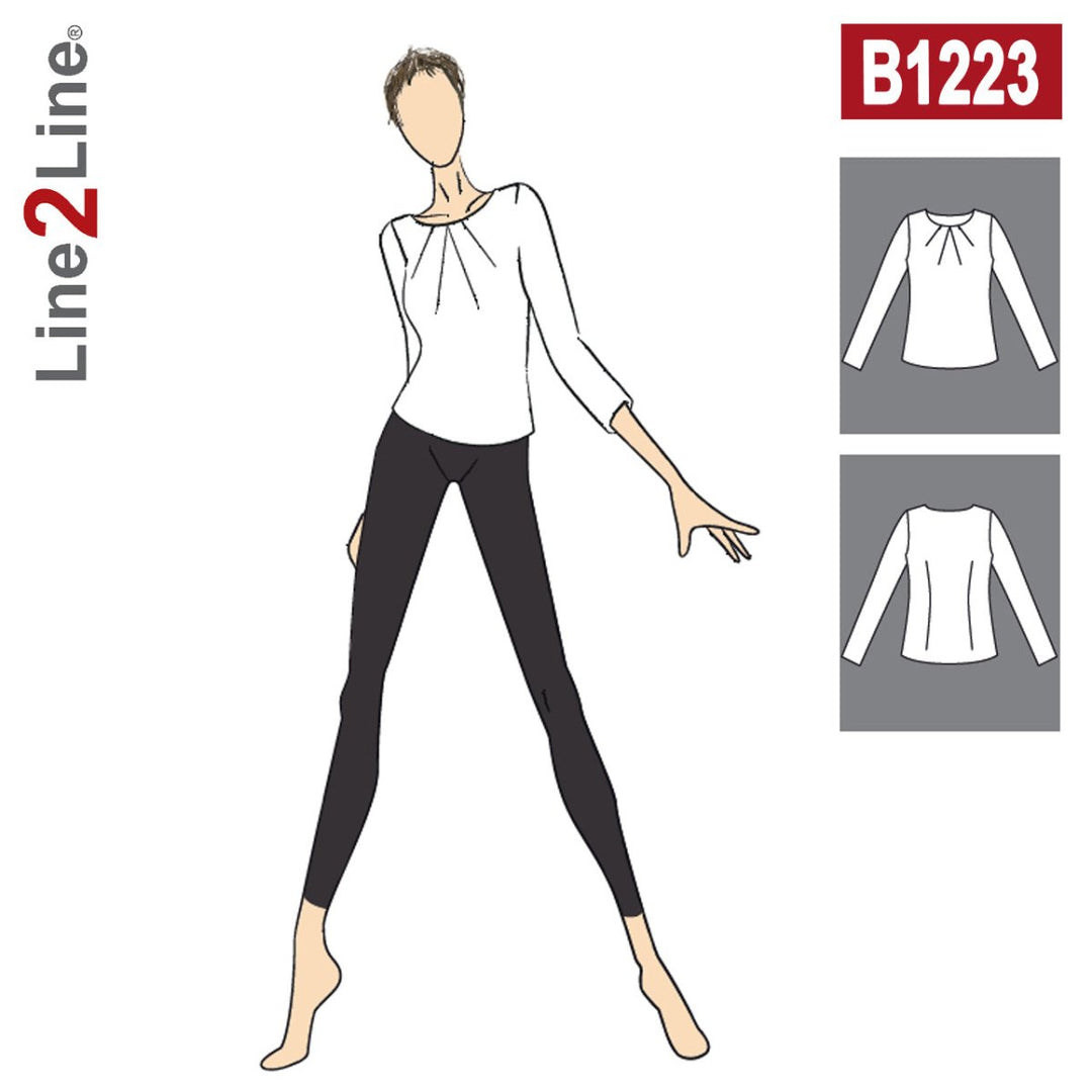 Line2Line B1223 Bluse med læg