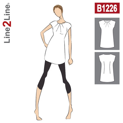 Line2Line B1226 Tunika med læg - KreStoffer