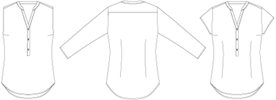 Line2Line B1227 Skjorte med stolpelukning - KreStoffer