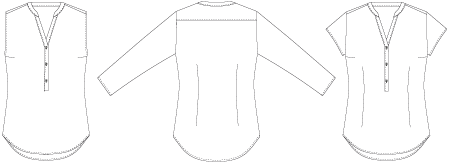Line2Line B1227 Skjorte med stolpelukning - KreStoffer