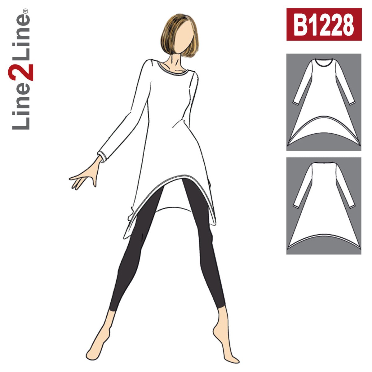 Line2Line B1228 Bluse med spidser