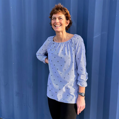 Line2Line B1229 Raglan bluse med elastik - KreStoffer
