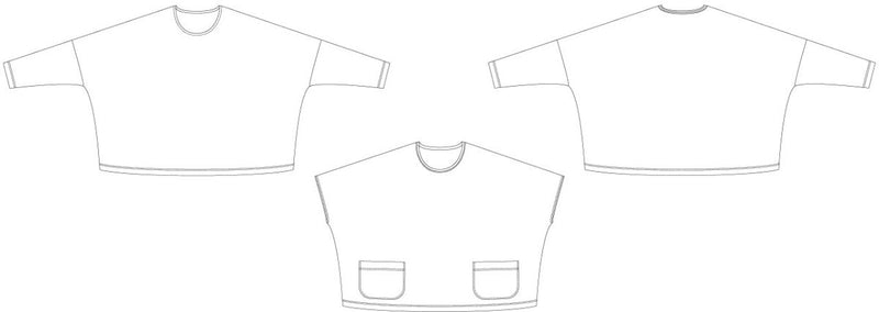 Line2Line B1235 Oversize Bluse med lommer - KreStoffer