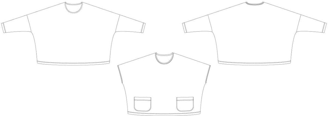 Line2Line B1235 Oversize Bluse med lommer
