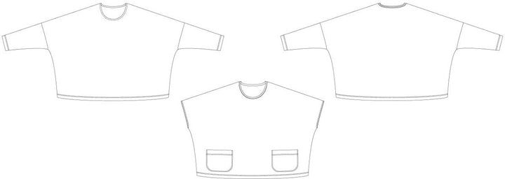 Line2Line B1235 Oversize Bluse med lommer