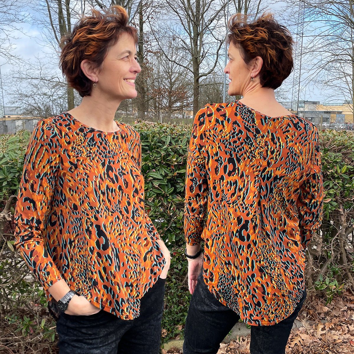 Line2Line B1239 Bluse med wienerlæg i ryggen