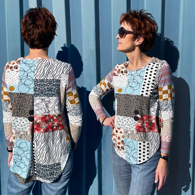 Line2Line B1239 Bluse med wienerlæg i ryggen - KreStoffer