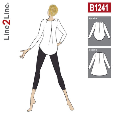 Line2Line B1241 Bluse med wienerlæg i ryggen - KreStoffer