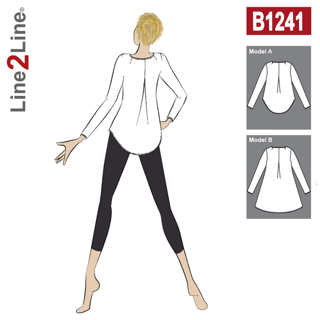 Line2Line B1241 Bluse med wienerlæg i ryggen