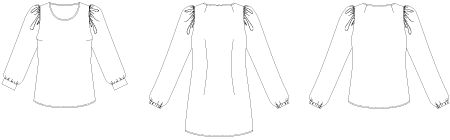 Line2Line B1245 Bluse med store pufærmer