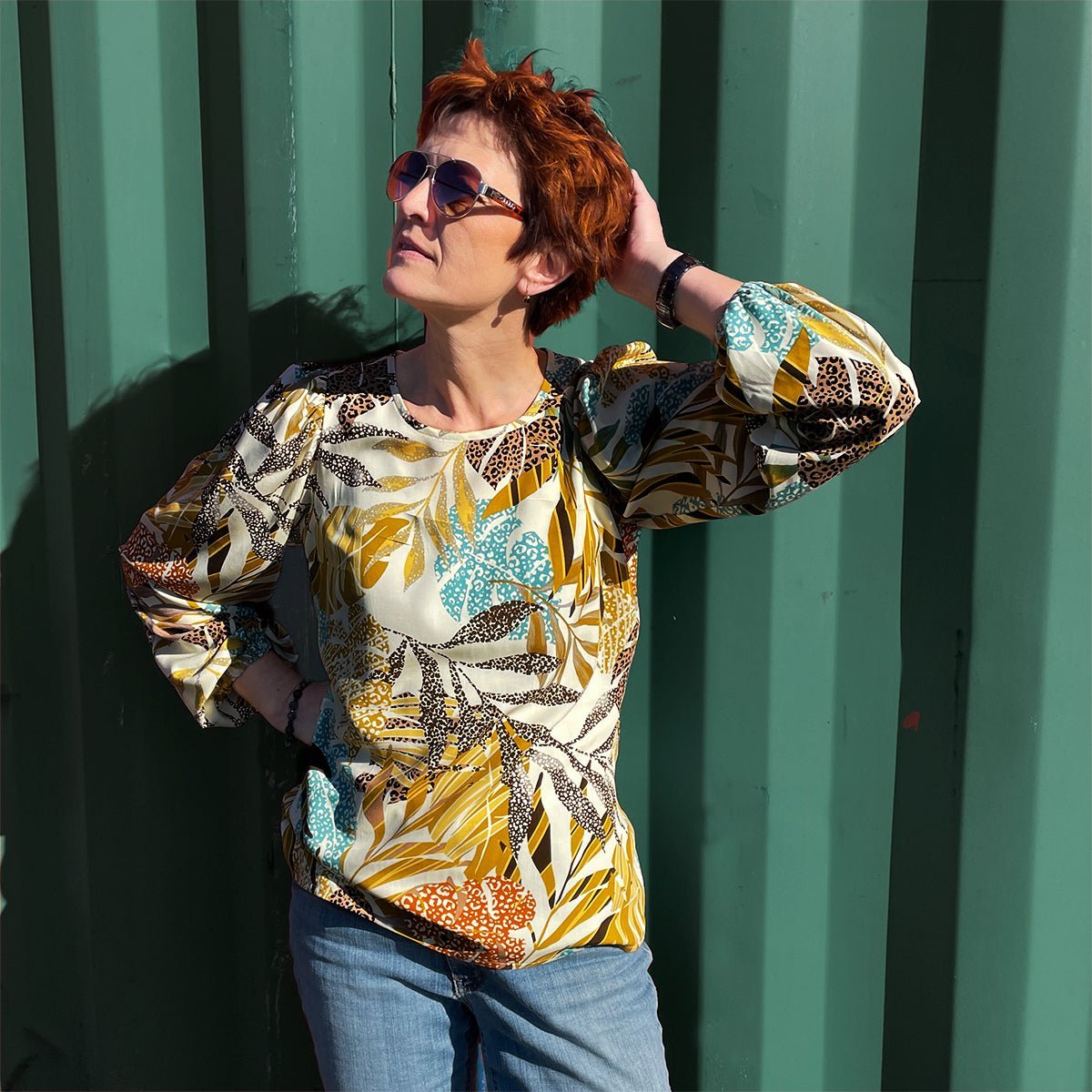 Line2Line B1245 Bluse med store pufærmer