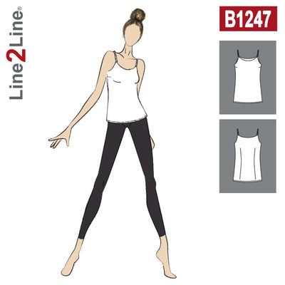 Line2Line B1247 Top med stropper - KreStoffer