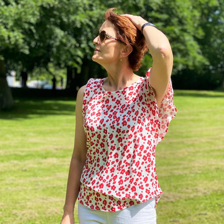 Line2Line B1251 Bluse med flæseærmer