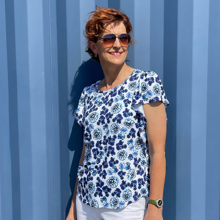 Line2Line B1251 Bluse med flæseærmer