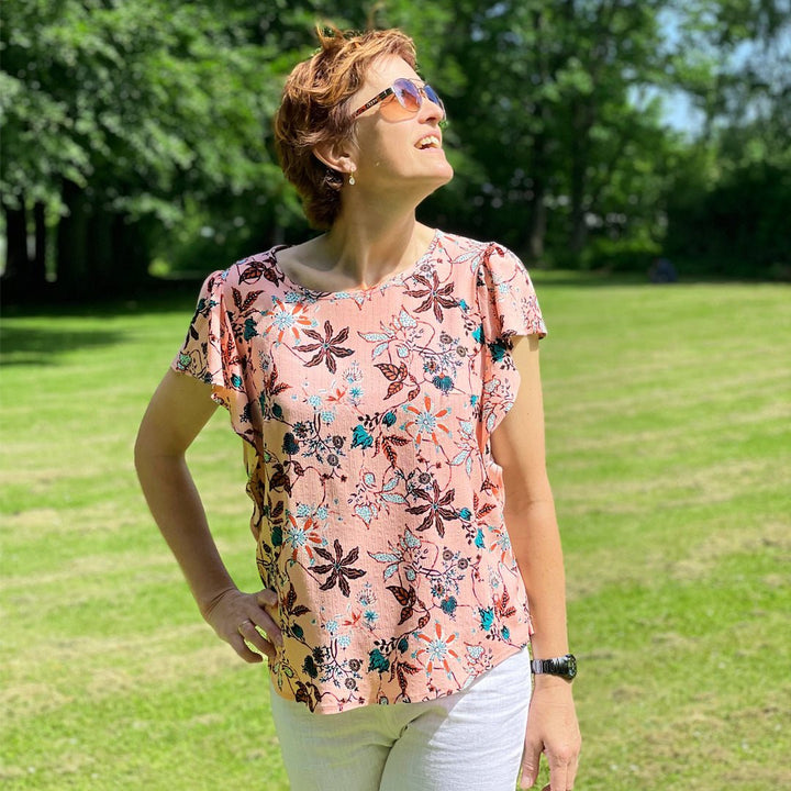 Line2Line B1251 Bluse med flæseærmer