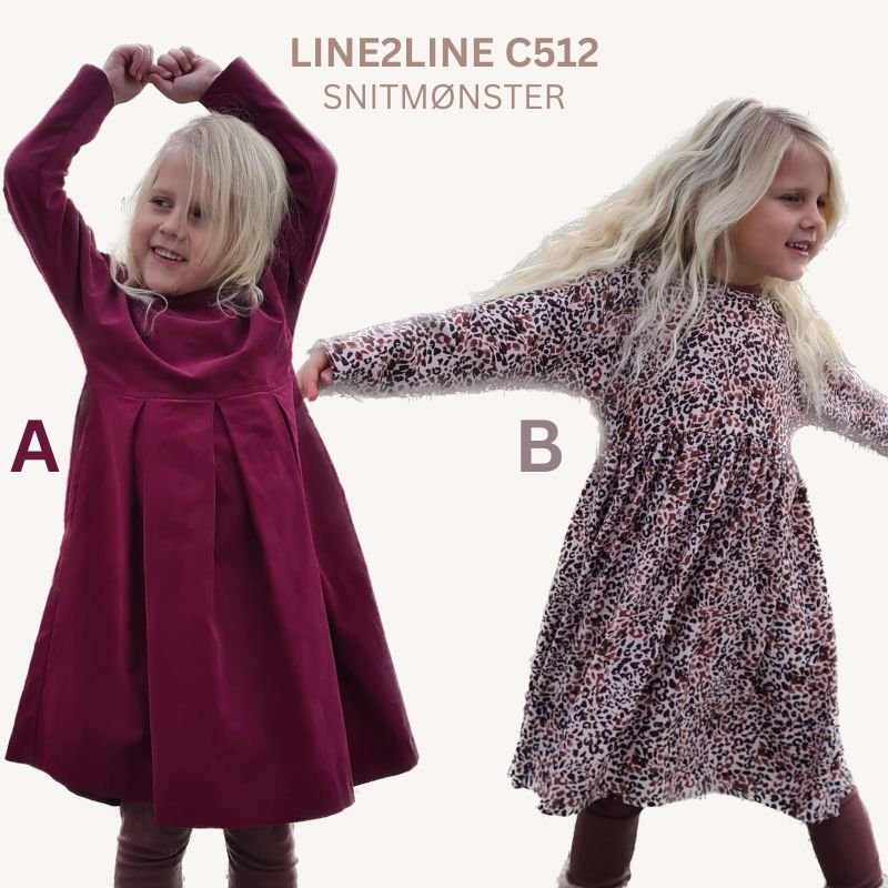 Line2Line C512 Flagermuskjole med læg / rynk - børn