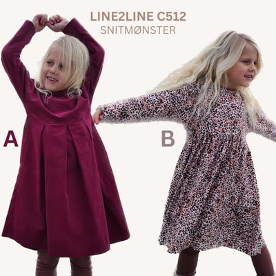 Line2Line C512 Flagermuskjole med læg / rynk - børn - KreStoffer