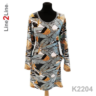 Line2Line K2204 Kjole med lommer, stræk - KreStoffer