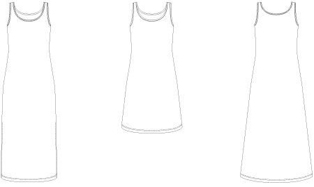 Line2Line K2209 Tank top maxi kjole - KreStoffer