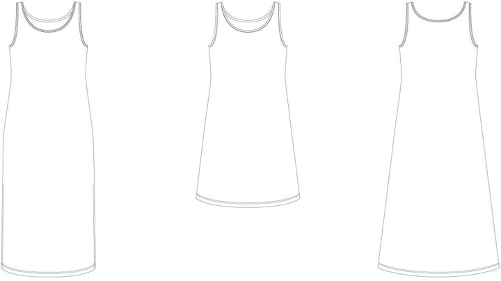 Line2Line K2209 Tank top maxi kjole - PLUS