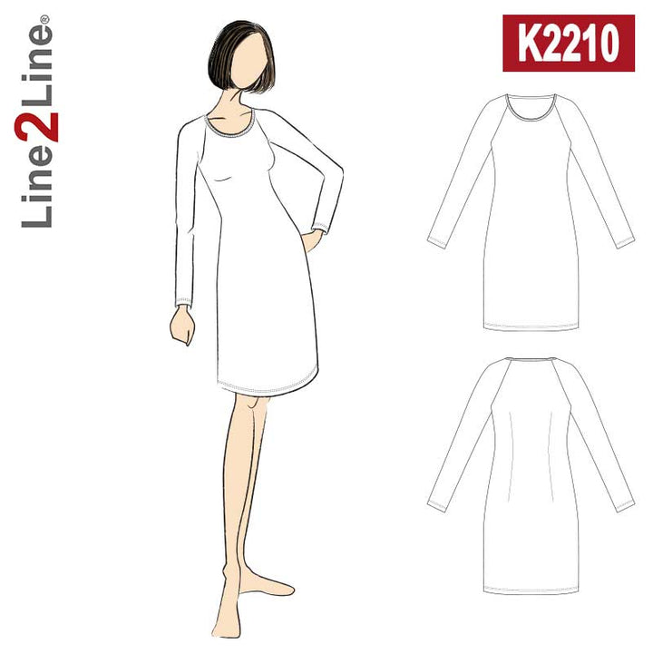 Line2Line K2210 Raglan kjole