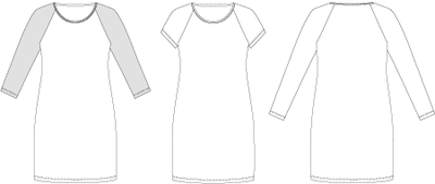 Line2Line K2210 Raglan kjole PLUS - KreStoffer