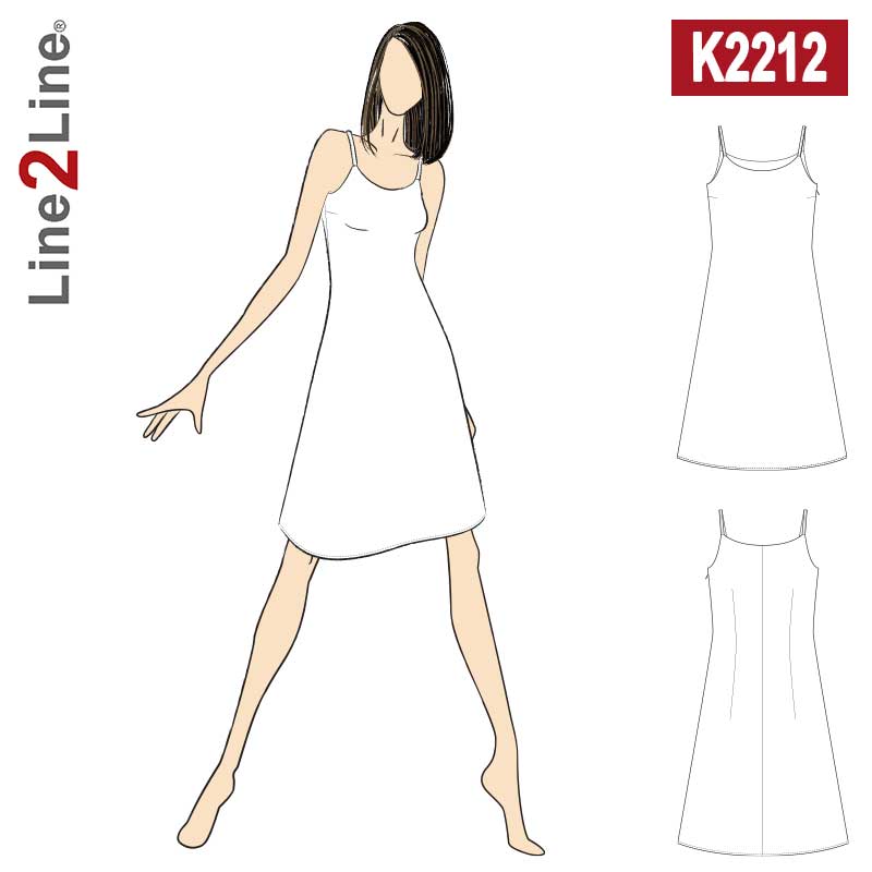 Line2Line K2212 Kjole med stropper & vidde