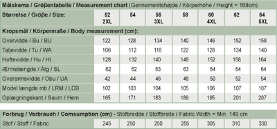 Line2Line K2213 Kjole med vidde, fast PLUS - KreStoffer