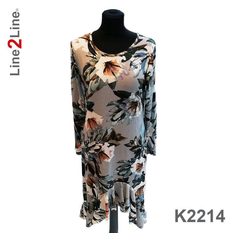 Line2Line K2214 Kjole med volant - KreStoffer
