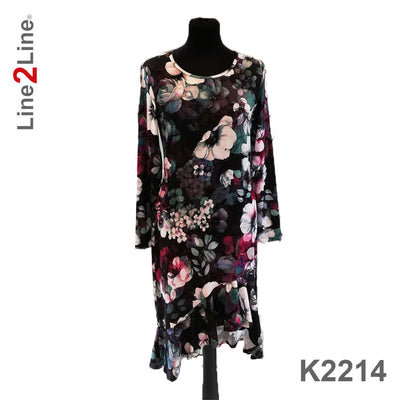 Line2Line K2214 Kjole med volant - KreStoffer