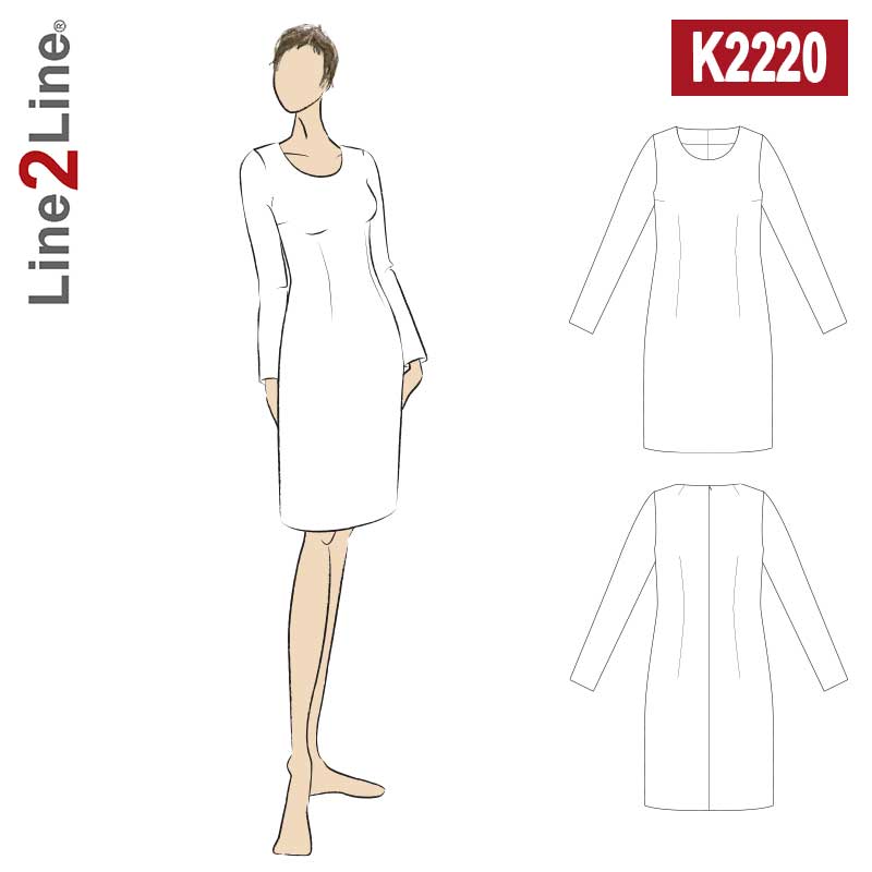 Line2Line K2220 Klassisk kjole - KreStoffer