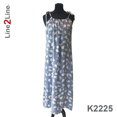 Line2Line K2225 Stropkjole med løbegang ved halsen - KreStoffer